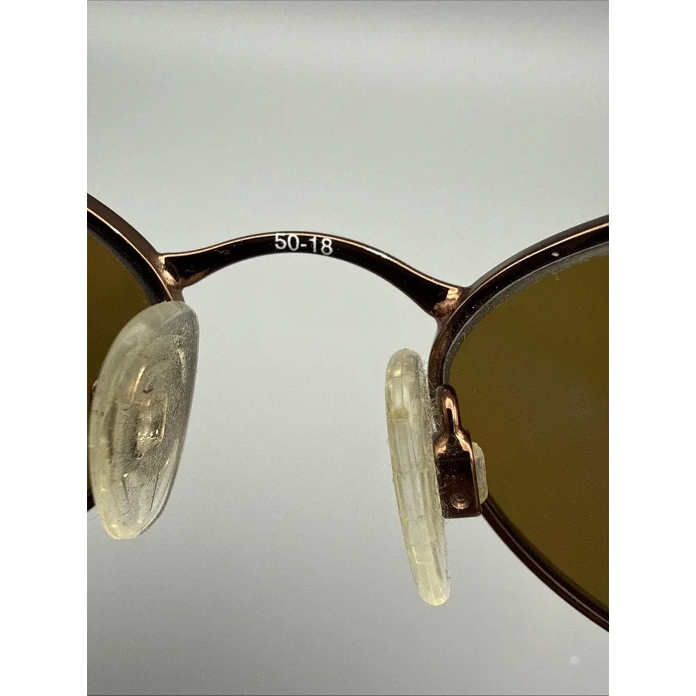 Vintage Apex MESA Bronze Metal Oval Sunglasses Hong Kong - DeadStock Rare 50-18